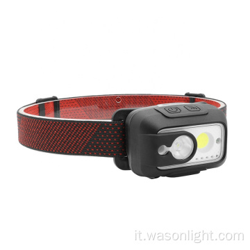 Wason Professional Integrated Dimmable XPG-2 Bright Head Light Sport Camping Humking Working Cob Feedlamp ricaricabile